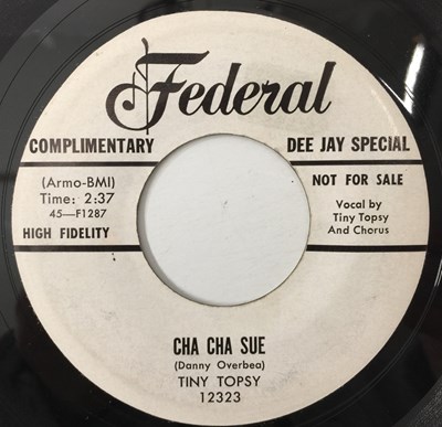 Lot 2 - TINY TOPSY - CHA CHA SUE/ WESTERN ROCK N ROLL 7" (US PROMO - FEDERAL - 12323)