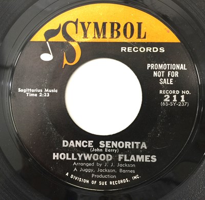 Lot 14 - HOLLYWOOD FLAMES - DANCE SENORITA 7" (US PROMO - LABEL VARIANT - SYMBOL 211)