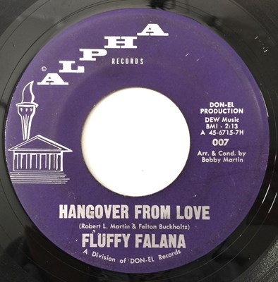 Lot 26 - FLUFFY FALANA - HANGOVER FROM LOVE/ MY LITTLE COTTAGE 7" (US STOCK - ALPHA - 007)