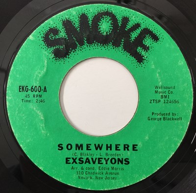 Lot 29 - EXSAVEYONS - SOMEWHERE/ I DON'T LOVE YOU NO MORE 7" (US STOCK - SMOKE - EKG-600)