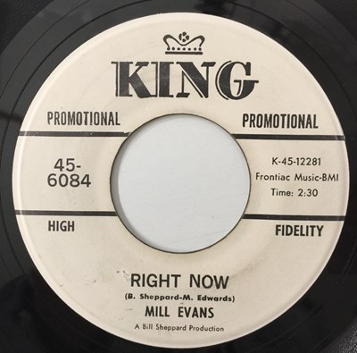Lot 30 - MILL EVANS - RIGHT NOW/ WHY WHY WHY 7" (US PROMO - KING - 45-6084)