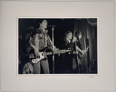 Lot 98 - THE SEX PISTOLS - IAN DICKSON SIGNED NOTRE DAME PHOTO PRINT.