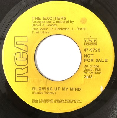 Lot 32 - THE EXCITERS - BLOWING UP MY MIND 7" (US PROMO - RCA - 47-9723)
