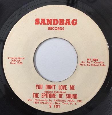 Lot 33 - THE EPITOME OF SOUND - YOU DON'T LOVE ME 7" (US STOCK - SANDBAG - S101)