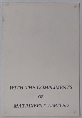 Lot 104 - THE SEX PISTOLS-  AN ORIGNAL GLITTERBEST COMPLIMENTS CARD.