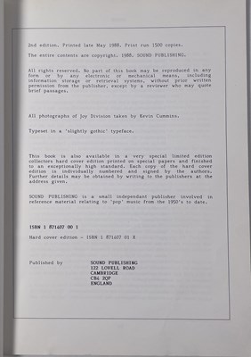 Lot 14 - JOY DIVISION / FACTORY / MANCHESTER - COLLECTABLE BOOKS.