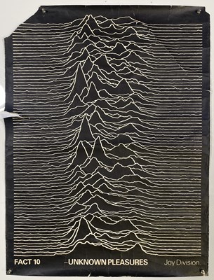 Lot 15 - JOY DIVISION - AN ORIGINAL UNKNOWN PLEASURES PROMOTIONAL POSTER (1979).