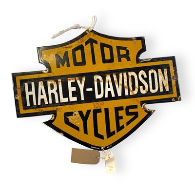 Lot 4 - HARLEY DAVIDSON - ENAMEL SIGN.