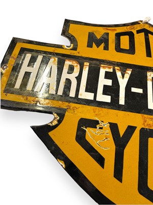 Lot 4 - HARLEY DAVIDSON - ENAMEL SIGN.