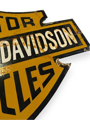 Lot 4 - HARLEY DAVIDSON - ENAMEL SIGN.