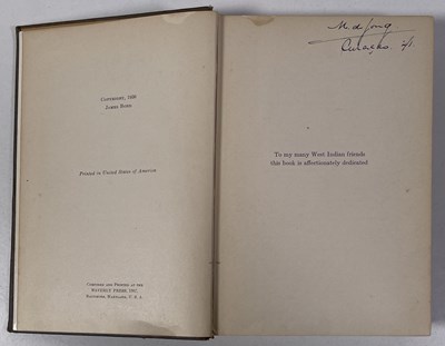 Lot 14 - JAMES BOND INTEREST - JAMES BOND - BIRD OF THE WEST INDIES (1936, US 1ST EDITION) - INSPIRATION FOR THE NAMING OF BOND.