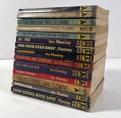 Lot 50 - IAN FLEMING - JAMES BOND - A FULL SET OF FIRST EDITION PAN PAPERBACKS.