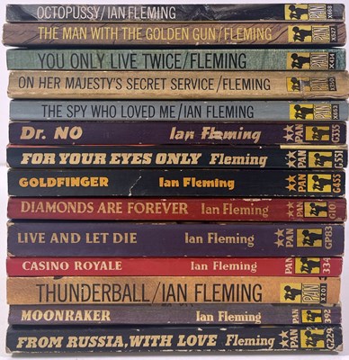 Lot 50 - IAN FLEMING - JAMES BOND - A FULL SET OF FIRST EDITION PAN PAPERBACKS.