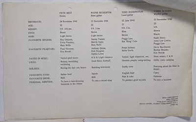 Lot 324 - THE BEATLES INTEREST - PETE BEST SIGNED EPHEMERA.
