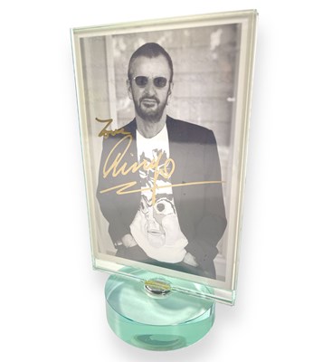 Lot 122 - THE BEATLES - COSTUME JEWELLERY OWNED BY RINGO STARR AND BARBARA BACH AND WITH TWICE SIGNED RINGO POSTCARD.