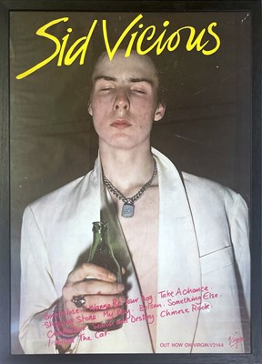 Lot 132 - SEX PISTOLS INTEREST - RARE SID VICIOUS PROMO POSTER.