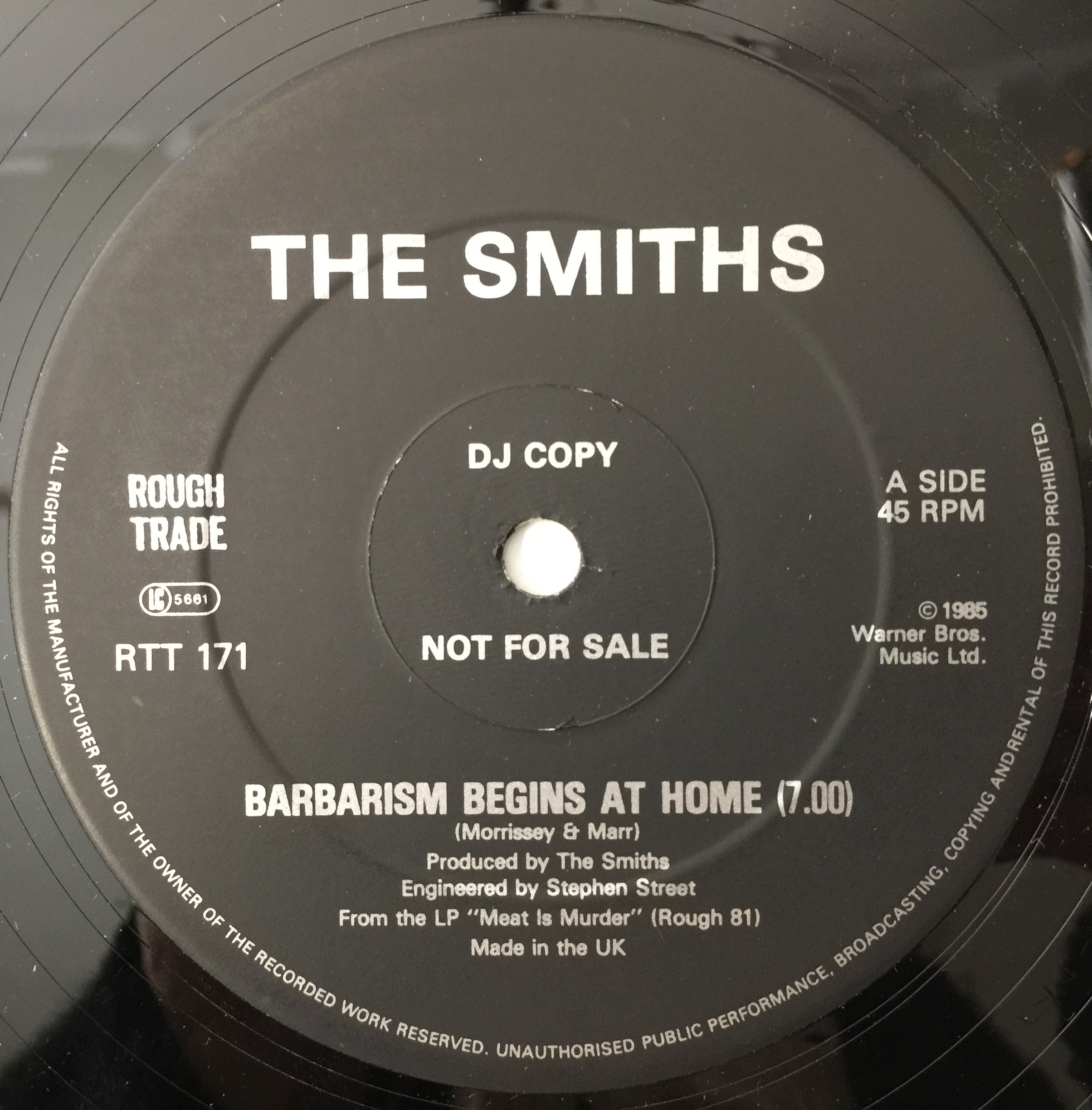 Lot 216 - THE SMITHS - BARBARISM BEGINS AT HOME 12