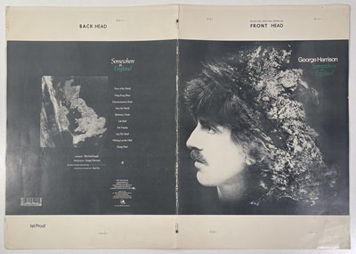 Lot 234 - GEORGE HARRISON - SOMEWHERE IN ENGLAND 1ST PROOF SLEEVE - UNUSED ALTERNATIVE COVER.