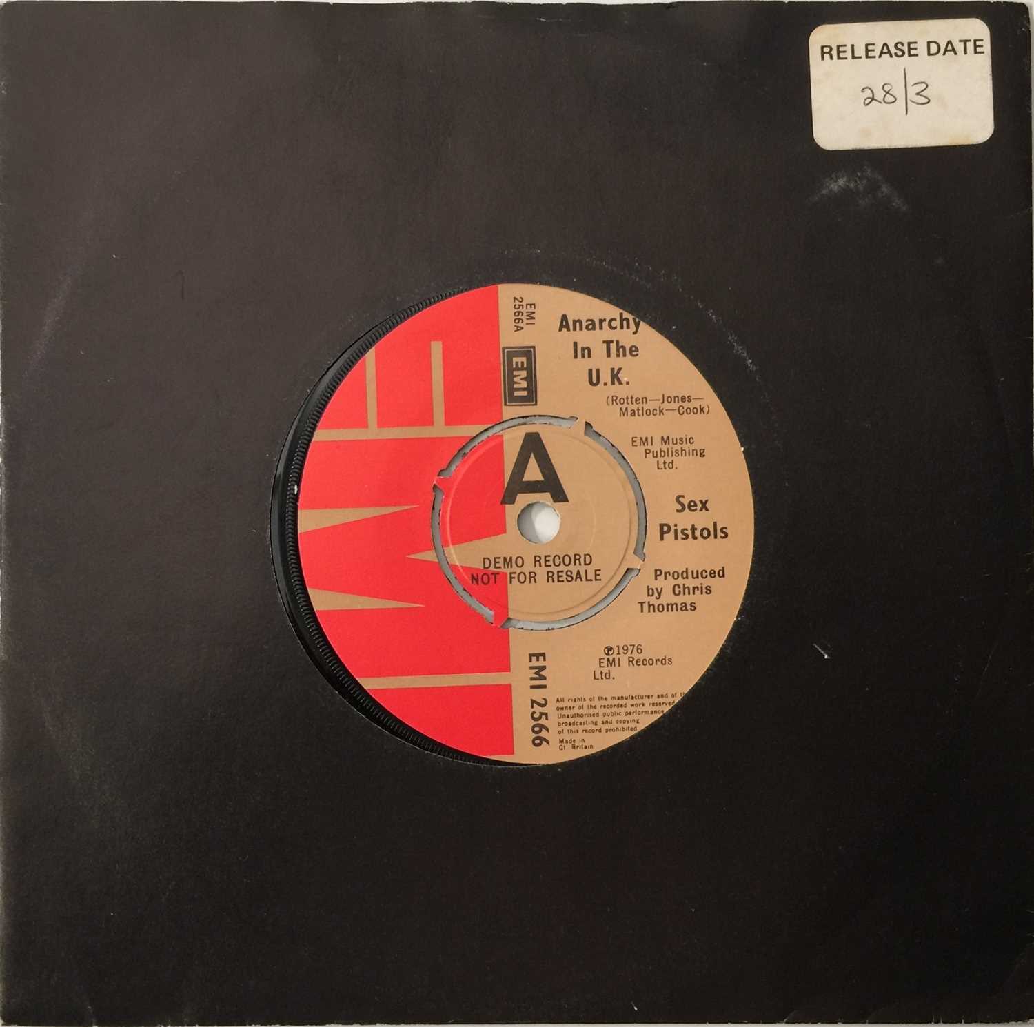Lot 222 - SEX PISTOLS - ANARCHY IN THE UK 7" (ORIGINAL UK DEMO - EMI 2566)