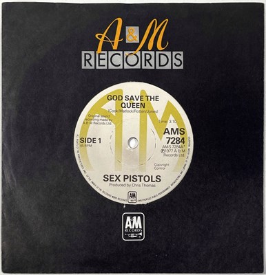 Lot 278 - SEX PISTOLS - GOD SAVE THE QUEEN 7" - ORIGINAL UK A&M COPY (AMS 7284).