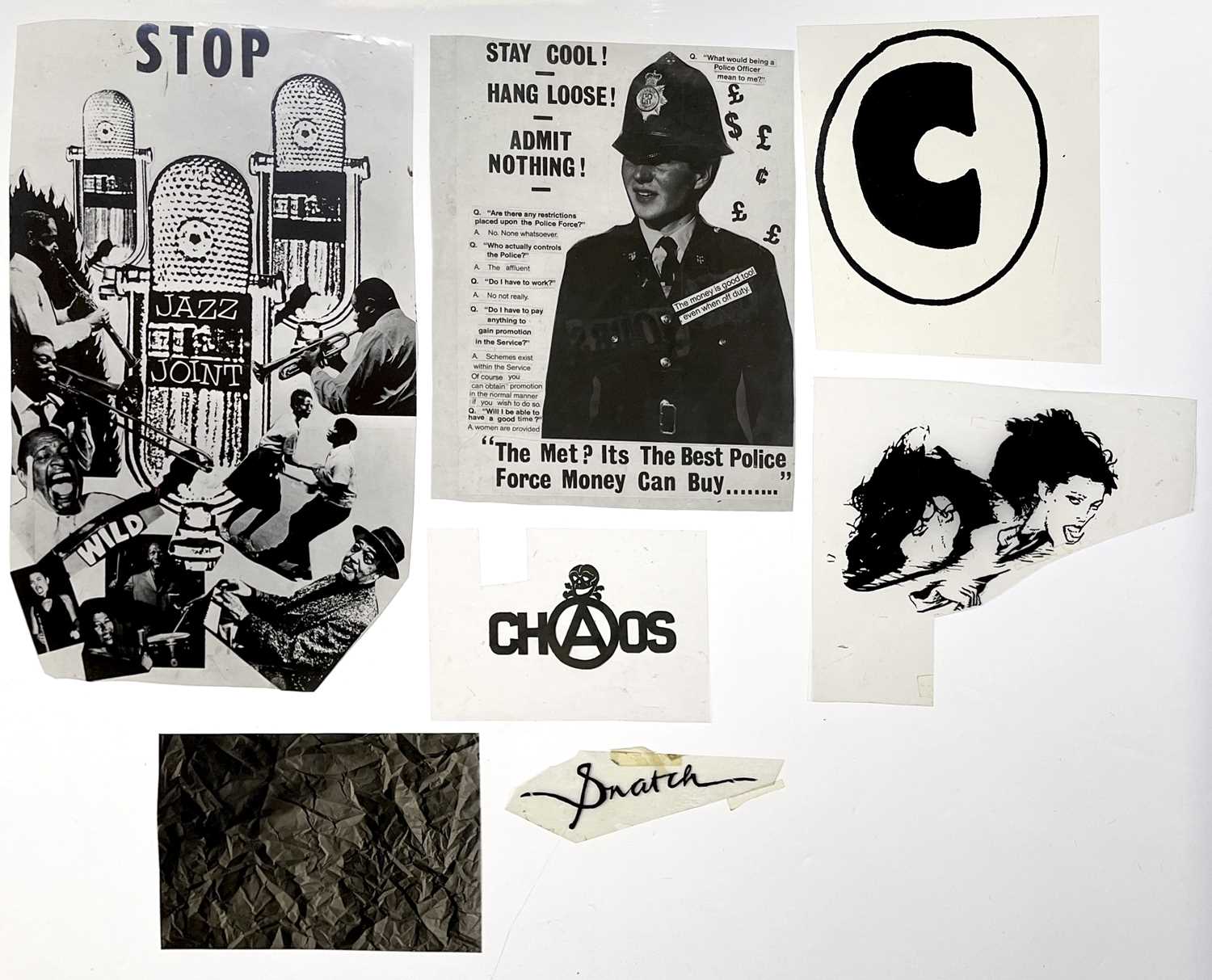 Lot 18 - BOY LONDON / SEDITIONARIES - PUNK FASHION HISTORY - ORIGINAL CELLULOID SHEETS FOR SEDITIONARIES ERA DESIGNS.