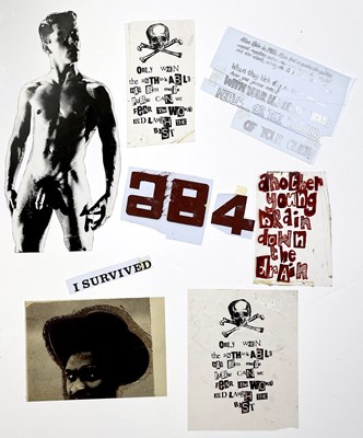 Lot 19 - BOY LONDON / SEDITIONARIES - PUNK FASHION HISTORY - ORIGINAL CELLULOID SHEETS FOR SEDITIONARIES ERA DESIGNS.