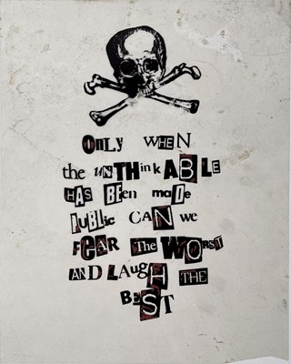 Lot 19 - BOY LONDON / SEDITIONARIES - PUNK FASHION HISTORY - ORIGINAL CELLULOID SHEETS FOR SEDITIONARIES ERA DESIGNS.