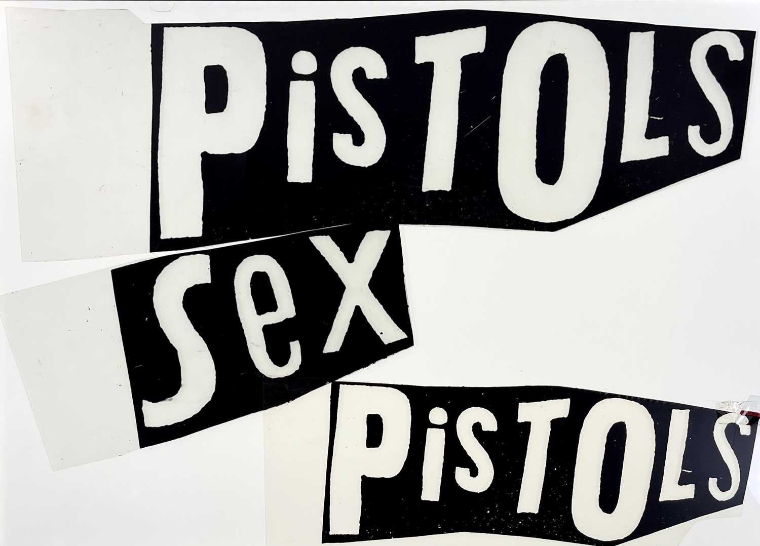 Lot 24 - BOY LONDON / SEDITIONARIES - PUNK HISTORY - ORIGINAL CELLULOID SHEETS FOR SEX PISTOLS LOGO.