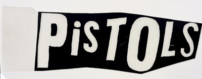 Lot 24 - BOY LONDON / SEDITIONARIES - PUNK HISTORY - ORIGINAL CELLULOID SHEETS FOR SEX PISTOLS LOGO.