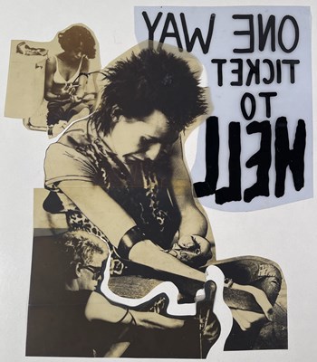Lot 25 - BOY LONDON / SEDITIONARIES - PUNK FASHION HISTORY - ORIGINAL CELLULOID SHEET FOR SEDITIONARIES T-SHIRT DESIGN.