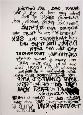 Lot 27 - BOY LONDON / SEDITIONARIES - PUNK FASHION HISTORY - ORIGINAL CELLULOID SHEET FOR SEDITIONARIES 'OLIVER TWIST' DESIGN.