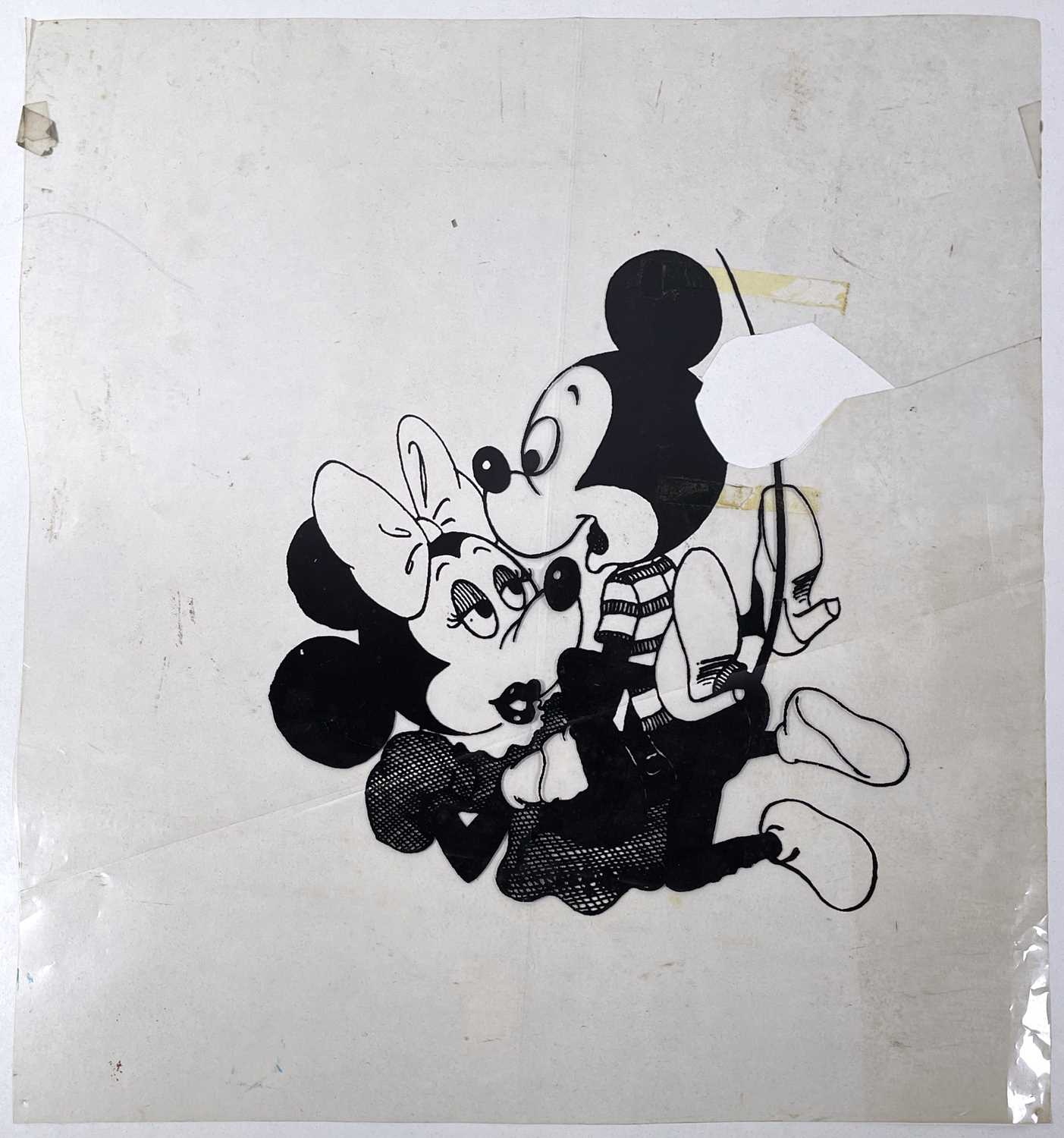 Lot 30 - BOY LONDON / SEDITIONARIES - PUNK FASHION HISTORY - ORIGINAL CELLULOID SHEET FOR SEDITIONARIES ERA 'MICKEY AND MINNIE' DESIGN.