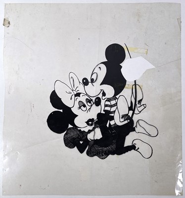 Lot 30 - BOY LONDON / SEDITIONARIES - PUNK FASHION HISTORY - ORIGINAL CELLULOID SHEET FOR SEDITIONARIES ERA 'MICKEY AND MINNIE' DESIGN.