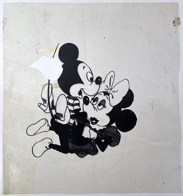 Lot 30 - BOY LONDON / SEDITIONARIES - PUNK FASHION HISTORY - ORIGINAL CELLULOID SHEET FOR SEDITIONARIES ERA 'MICKEY AND MINNIE' DESIGN.