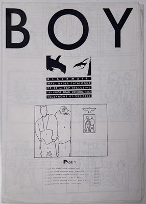 Lot 39 - BOY LONDON - ORIGINAL CATALOGUES INC BLACKMAIL/RARE BEATLES CATALOGUE.