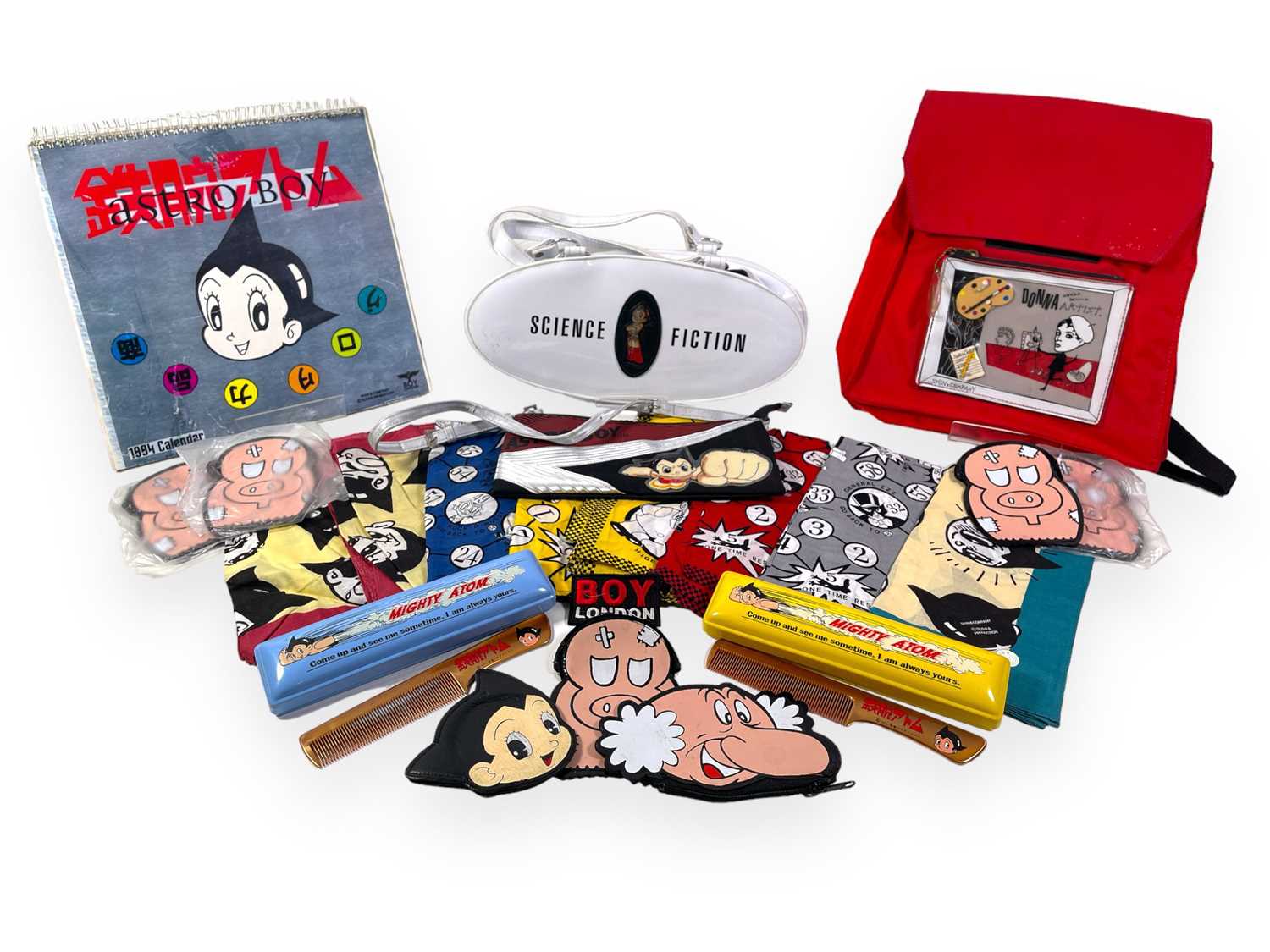 Lot 40 - BOY LONDON - ASTRO BOY / SHIN & COMPANY TIE IN MERCHANDISE AND COLLECTABLES.