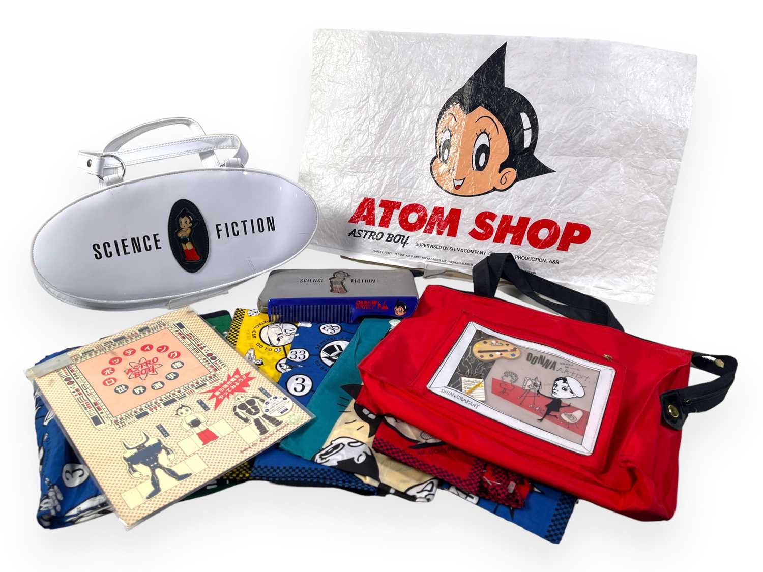 Lot 42 - BOY LONDON - ASTRO BOY / SHIN & COMPANY TIE IN MERCHANDISE AND COLLECTABLES.