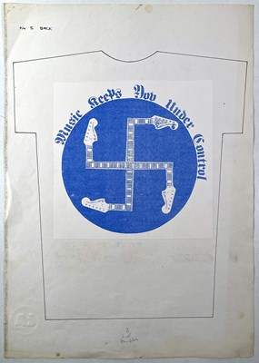 Lot 48 - BOY LONDON - JAMIE REID (1947 - 2023) - JAMIE REID DESIGNS FOR BOY LONDON - ORIGINAL PROOFS FOR T-SHIRT DESIGN.