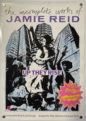 Lot 58 - BOY LONDON - JAMIE REID 'INCOMPLETE WORKS' BOOK AND PROMOTIONAL POSTER.