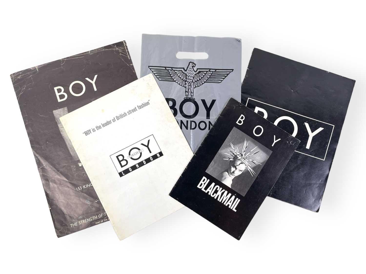 Lot 63 - BOY LONDON ARCHIVE - ORIGINAL PROMOTIONAL POSTER / SHOPPING BAG / CATALOGUES.