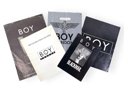 Lot 63 - BOY LONDON ARCHIVE - ORIGINAL PROMOTIONAL POSTER / SHOPPING BAG / CATALOGUES.