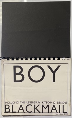 Lot 69 - BOY LONDON ARCHIVE - ORGINAL AND ICONIC 1980 'BLACKMAIL' CATALOGUE MOCKUPS INC TRANSPARENCIES.