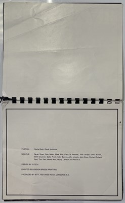 Lot 69 - BOY LONDON ARCHIVE - ORGINAL AND ICONIC 1980 'BLACKMAIL' CATALOGUE MOCKUPS INC TRANSPARENCIES.