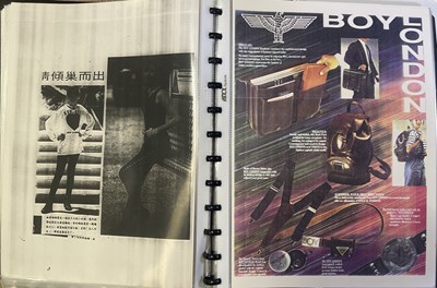 Lot 75 - BOY LONDON ARCHIVE - LARGE PRESS ARCHIVE OF CUTTINGS / MAGAZINES ETC.