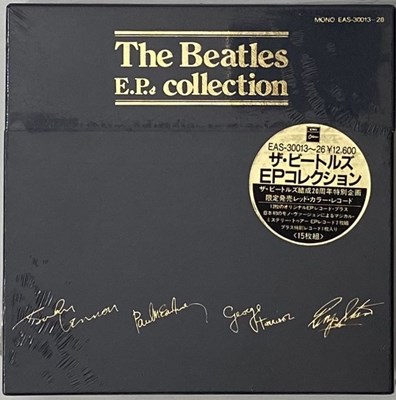 Lot 105 - THE BEATLES - EP COLLECTION (FACTORY SEALED JAPANESE BOX SET - RED VINYL - EAS-30013~26)
