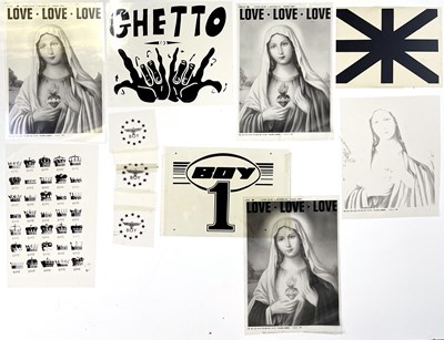 Lot 97 - BOY LONDON ARCHIVE - ORIGINAL BOY DESIGNS ON CELLULOID SHEETS.