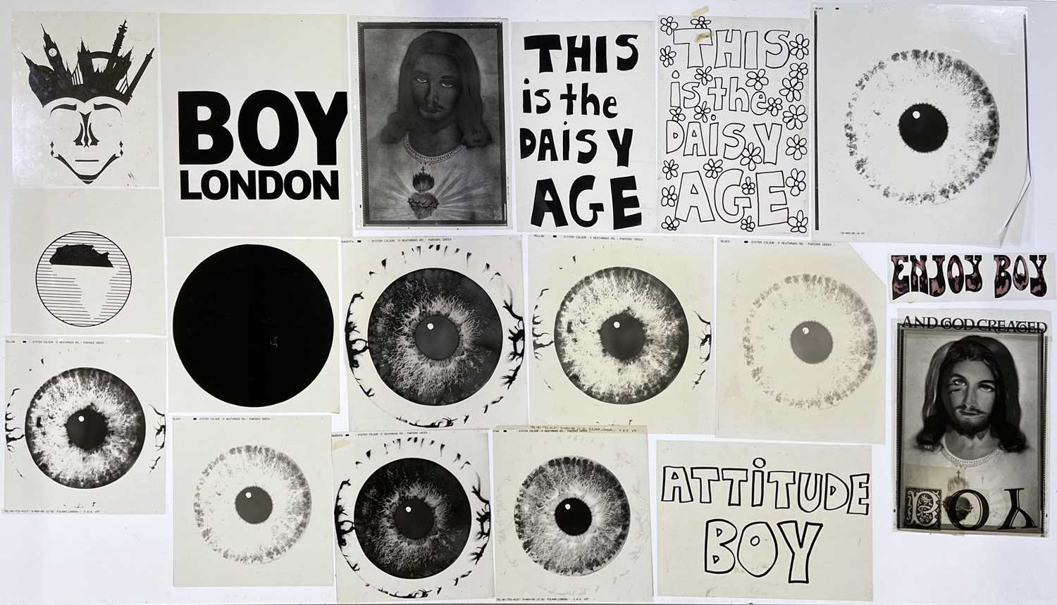 Lot 99 - BOY LONDON - CELLULOIDS WITH BOY DESIGNS.