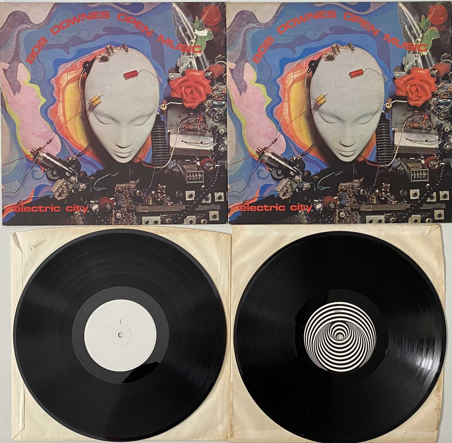 Lot 19 - BOB DOWNES OPEN MUSIC - ELECTRIC MUSIC LP PACK (UK STOCK OG + WHITE LABEL - VERTIGO - 6360 005))