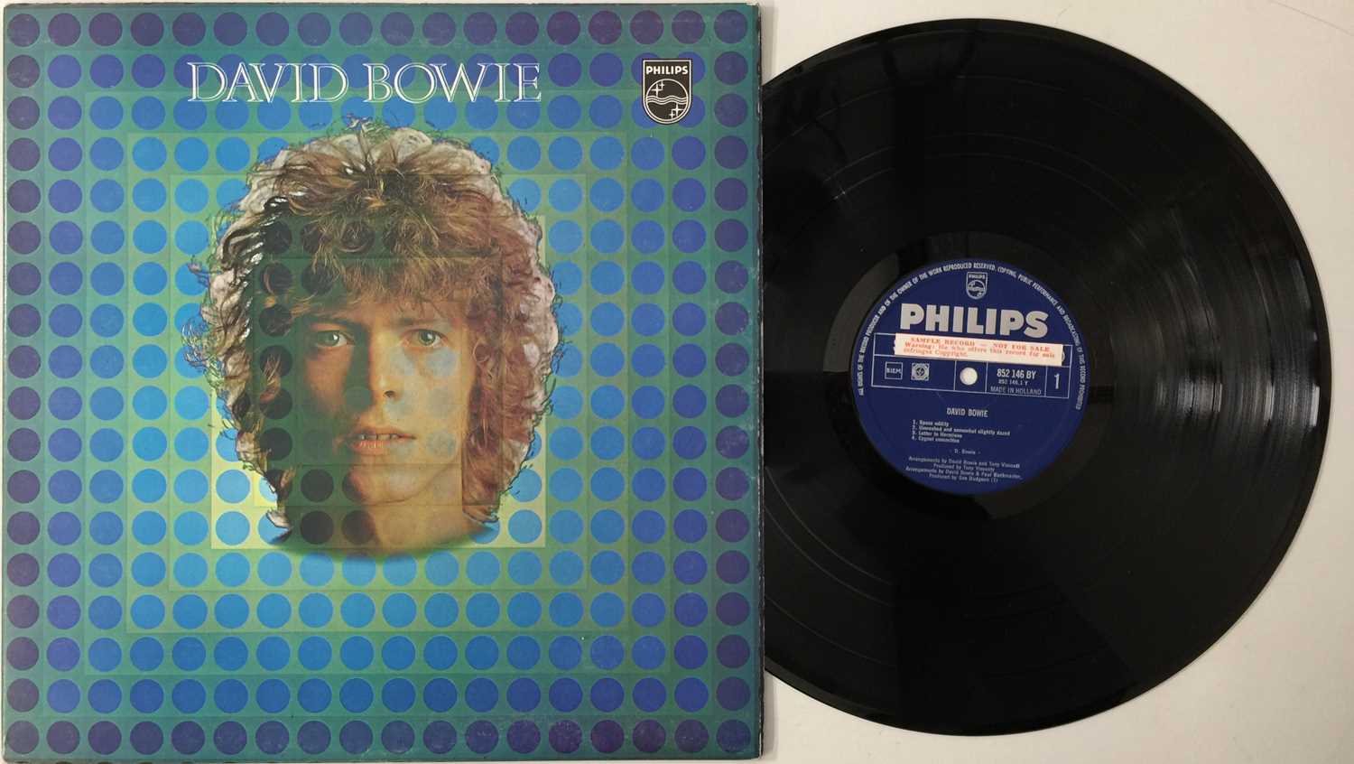 Lot 23 - DAVID BOWIE - DAVID BOWIE LP (DUTCH OG - FACTORY SAMPLE - PHILIPS - 852 146 BY)