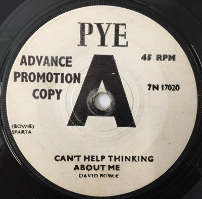 Lot 30 - DAVID BOWIE WITH THE LOWER THIRD - CAN'T HELP THINKING ABOUT ME 7" (UK PROMO - PYE 7N 17020)